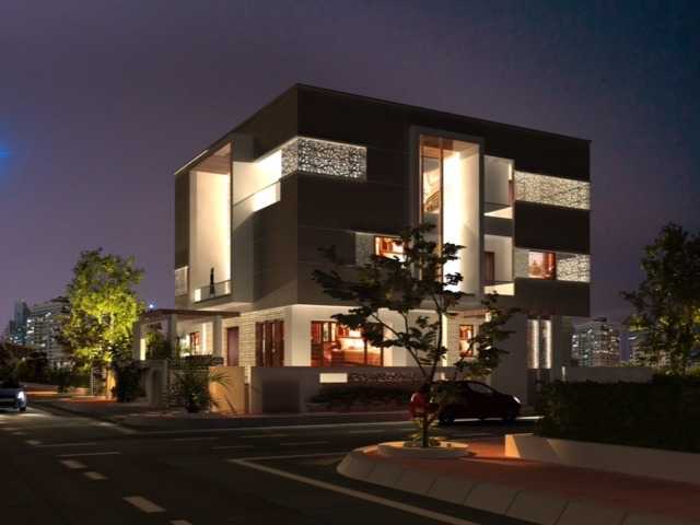 Bungalow Jaipur Exterior Structure Night View
