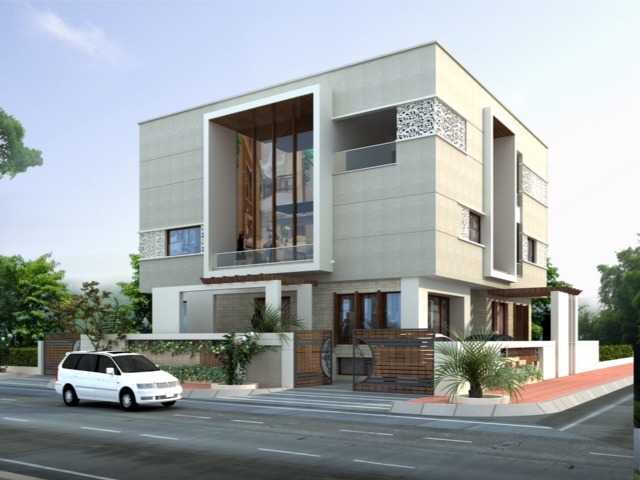 Bungalow Jaipur Exterior Structure Corner View
