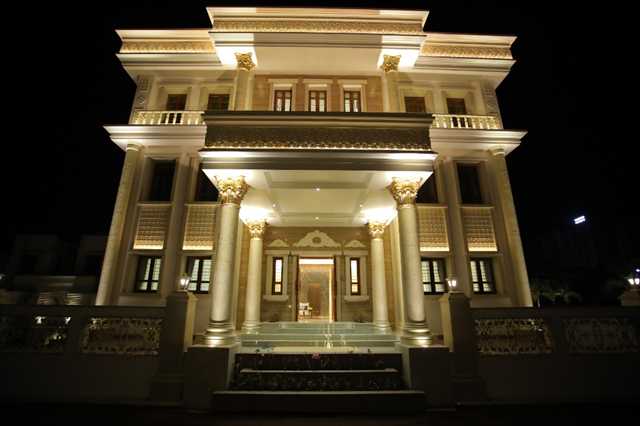 Rajkot Bungalow Exterior Front Night