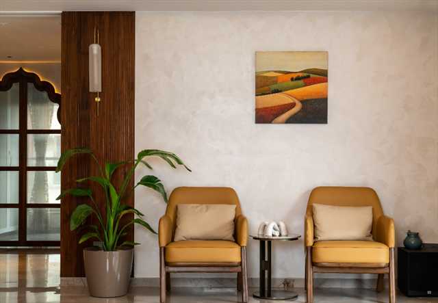 Mumbai Apartment Golden Tree Wall